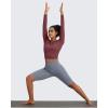 imageG4Free BareFeel Long Sleeve Workout Tops for Women Slim Athletic Gym Yoga Shirt Cropped Basic Tight ShirtDark Burgundy