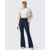 imageG4Free Barefeel Womens Fleece Lined Flare Yoga Pants Winter Thermal High Waist Leggings with PocketsDark Navy
