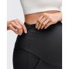 imageG4Free EverGoing Fleece Lined Maternity Wide Leg Pants Over The Belly Pregnancy Trousers with PocketsBlack