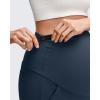 imageG4Free EverGoing Fleece Lined Maternity Wide Leg Pants Over The Belly Pregnancy Trousers with PocketsDark Blue