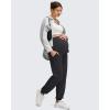 imageG4Free EverGoing Maternity Pants Stretchy Workout Lounge Pants Over The Belly Pregnancy Joggers with PocketsBlack