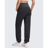 imageG4Free EverGoing Maternity Pants Stretchy Workout Lounge Pants Over The Belly Pregnancy Joggers with PocketsBlack