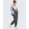 imageG4Free EverGoing Maternity Pants Stretchy Workout Lounge Pants Over The Belly Pregnancy Joggers with PocketsDark Gray