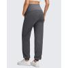 imageG4Free EverGoing Maternity Pants Stretchy Workout Lounge Pants Over The Belly Pregnancy Joggers with PocketsDark Gray