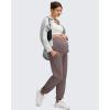 imageG4Free EverGoing Maternity Pants Stretchy Workout Lounge Pants Over The Belly Pregnancy Joggers with PocketsTaupe