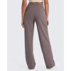 imageG4Free EverGoing Wide Leg Pants for Women High Waisted Yoga Pants with Pockets Stretch Casual Lounge PantsTaupe