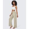 imageG4Free EverGoing Wide Leg Pants for Women Yoga Pants High Waist Sweatpants with Pockets Stretch Lounge Pants Comfy WorkoutApricot
