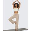imageG4Free EverGoing Wide Leg Pants for Women Yoga Pants High Waist Sweatpants with Pockets Stretch Lounge Pants Comfy WorkoutKhaki