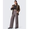 imageG4Free EverGoing Womens Fleece Lined Pants with Pockets High Waisted Wide Leg Casual Warm TrousersTaupe