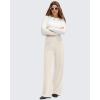 imageG4Free EverGoing Womens Wide Leg Pants High Waisted Yoga Pants Dressy Casual Trousers with PocketsIvory