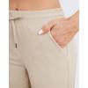imageG4Free EverGoing Womens Wide Leg Pants High Waisted Yoga Pants with Pockets Casual Drawstring SweatpantsLight Khaki