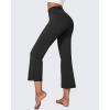 imageG4Free Flare Yoga Pants Women Ankle Casual Pants with Pockets Strechy Bootcut Wide Leg Dress Pants PetiteRegualrTallBlack