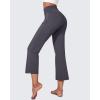 imageG4Free Flare Yoga Pants Women Ankle Casual Pants with Pockets Strechy Bootcut Wide Leg Dress Pants PetiteRegualrTallGrey