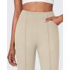 imageG4Free Flare Yoga Pants Women Ankle Casual Pants with Pockets Strechy Bootcut Wide Leg Dress Pants PetiteRegualrTallKhaki