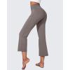 imageG4Free Flare Yoga Pants Women Ankle Casual Pants with Pockets Strechy Bootcut Wide Leg Dress Pants PetiteRegualrTallTaupe