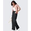 imageG4Free Fleece Lined Pants Women Wide Leg Work Trousers with Pockets High Waisted Sweatpants for Casual Dress WinterBlack