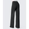 imageG4Free Fleece Lined Pants Women Wide Leg Work Trousers with Pockets High Waisted Sweatpants for Casual Dress WinterBlack