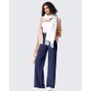 imageG4Free Fleece Lined Pants Women Wide Leg Work Trousers with Pockets High Waisted Sweatpants for Casual Dress WinterRoyal Blue