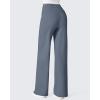 imageG4Free Fleece Lined Pants Women Wide Leg Work Trousers with Pockets High Waisted Sweatpants for Casual Dress WinterSlate Gray