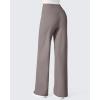imageG4Free Fleece Lined Pants Women Wide Leg Work Trousers with Pockets High Waisted Sweatpants for Casual Dress WinterTaupe