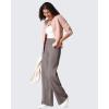 imageG4Free Fleece Lined Pants Women Wide Leg Work Trousers with Pockets High Waisted Sweatpants for Casual Dress WinterTaupe