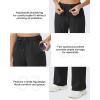 imageG4Free Fleece Lined Sweaterpants Women Elastic Drawstring Wide Leg Winter Trousers with Pockets for Casual WorkBlack