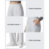 imageG4Free Flurrylux Womens Fleece Lined Wide Leg Sweatpants Cotton Thermal Warm Lounge Pants Winter CasualLight Heather