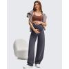 imageG4Free Smoofit Modal Soft Maternity Barrel Leg Pants with Pockets Over The Belly Adjustable Waist SweatpantsDark Gray