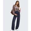 imageG4Free Smoofit Modal Soft Maternity Pants with Pockets Over The Belly Pregnancy Wide Leg SweatpantsDark Navy