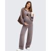 imageG4Free Smoofit Modal Soft Maternity Pants with Pockets Over The Belly Pregnancy Wide Leg SweatpantsTaupe