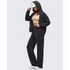 imageG4Free Smoofit Modal Soft Wide Leg Cargo Sweatpants for Women Drawstring Casual Pants with PocketsBlack