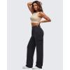 imageG4Free Smoofit Modal Soft Wide Leg Cargo Sweatpants for Women Drawstring Casual Pants with PocketsBlack