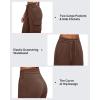 imageG4Free Smoofit Modal Soft Wide Leg Cargo Sweatpants for Women Drawstring Casual Pants with PocketsDark Coffee