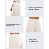 imageG4Free Smoofit Modal Soft Wide Leg Cargo Sweatpants for Women Drawstring Casual Pants with PocketsIvory