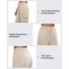 imageG4Free Smoofit Modal Soft Wide Leg Cargo Sweatpants for Women Drawstring Casual Pants with PocketsLight Khaki