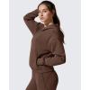 imageG4Free Smoofit Modal Soft Womens Fleece Hoodies Long Sleeve Pullover Casual Sweatshirts with PocketsCoffee Brown
