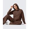 imageG4Free Smoofit Modal Soft Womens Fleece Hoodies Long Sleeve Pullover Casual Sweatshirts with PocketsCoffee Brown