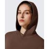 imageG4Free Smoofit Modal Soft Womens Fleece Hoodies Long Sleeve Pullover Casual Sweatshirts with PocketsCoffee Brown