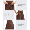 imageG4Free Smoofit Modal Soft Womens Wide Leg Sweatpants with Pockets Drawstring Double Layer Waist Casual PantsDark Coffee