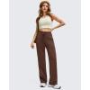 imageG4Free Smoofit Modal Soft Womens Wide Leg Sweatpants with Pockets Drawstring Double Layer Waist Casual PantsDark Coffee