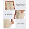 imageG4Free Wide Leg Fleece Lined Pants Women Drawstring Waist Winter Work Pants with Pockets for Casual OfficeKhaki