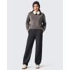imageG4Free Womens Fleece Lined Sweatpants High Waisted Wide Leg Pants with Pockets Winter Warm Trousers CasualBlack