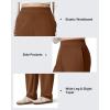 imageG4Free Womens Fleece Lined Sweatpants High Waisted Wide Leg Pants with Pockets Winter Warm Trousers CasualDark Coffee