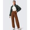 imageG4Free Womens Fleece Lined Sweatpants High Waisted Wide Leg Pants with Pockets Winter Warm Trousers CasualDark Coffee