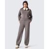 imageG4Free Womens Fleece Lined Sweatpants High Waisted Wide Leg Pants with Pockets Winter Warm Trousers CasualTaupe