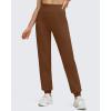 imageG4Free Womens Fleece Lined Workout Joggers with Pockets High Waisted Sweatpants Hiking Running Outdoor PantsDark Coffee