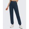 imageG4Free Womens Fleece Lined Workout Joggers with Pockets High Waisted Sweatpants Hiking Running Outdoor PantsDark Navy