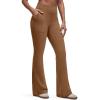 imageG4Free BareFeel Flare Yoga Pants Women High Waisted Bootcut Leggings with Pockets Dress Work Pant PetiteRegularTallDark Coffee