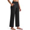 imageG4Free BareFeel High Stretch Wide Leg Yoga Pants for Women Soft High Waist Ankle Length Casual Pants with Pockets 25quot27quot29quotBlack