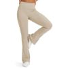 imageG4Free BareFeel Yoga Pants Women High Waisted Flare Leggings Soft Bootcut Wide Leg Flared Pants 29quot31quot33quotKhaki